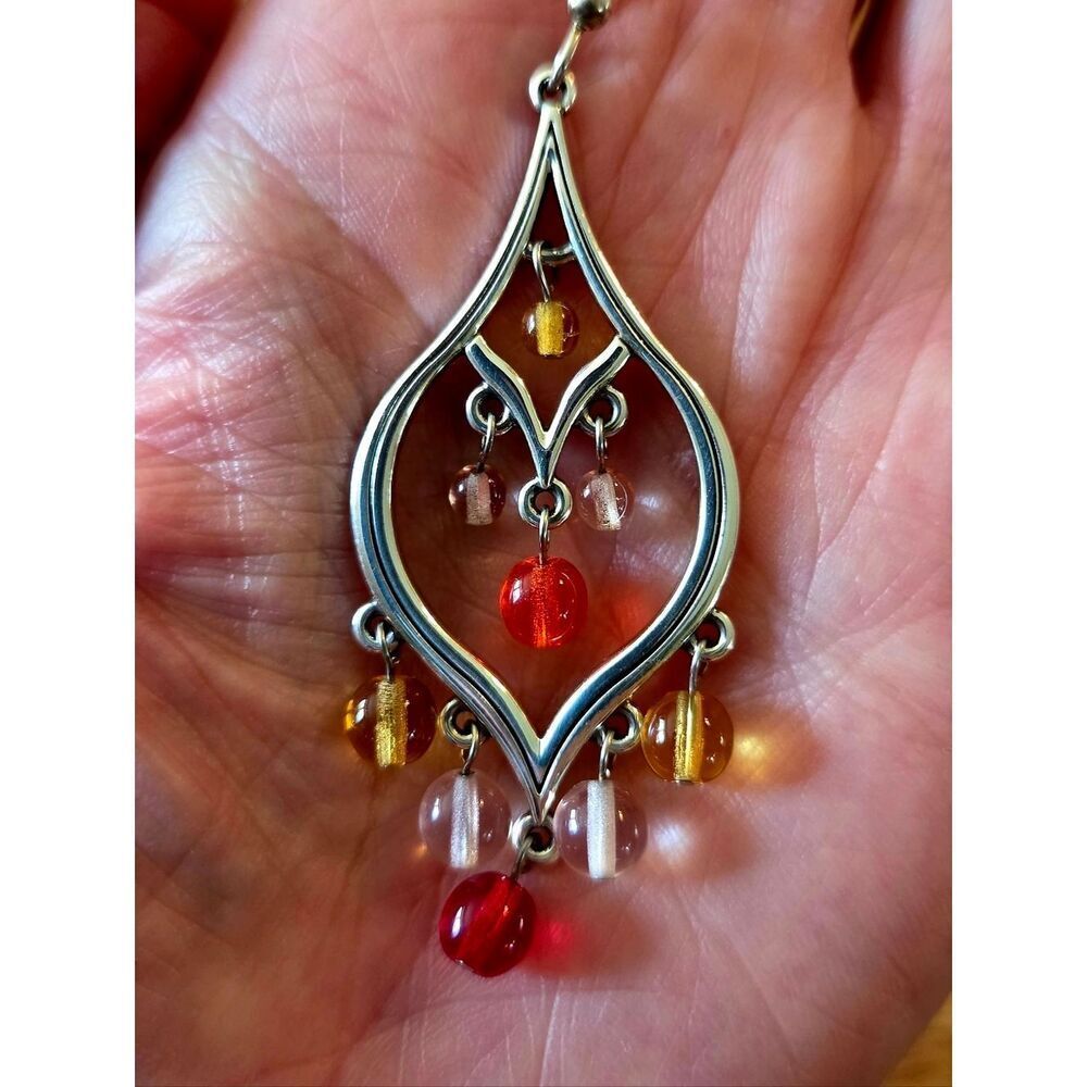 BRIGHTON "Prism Lights" Silver And Crystal Drop Earrings EVENT READY - Picture 2 of 7